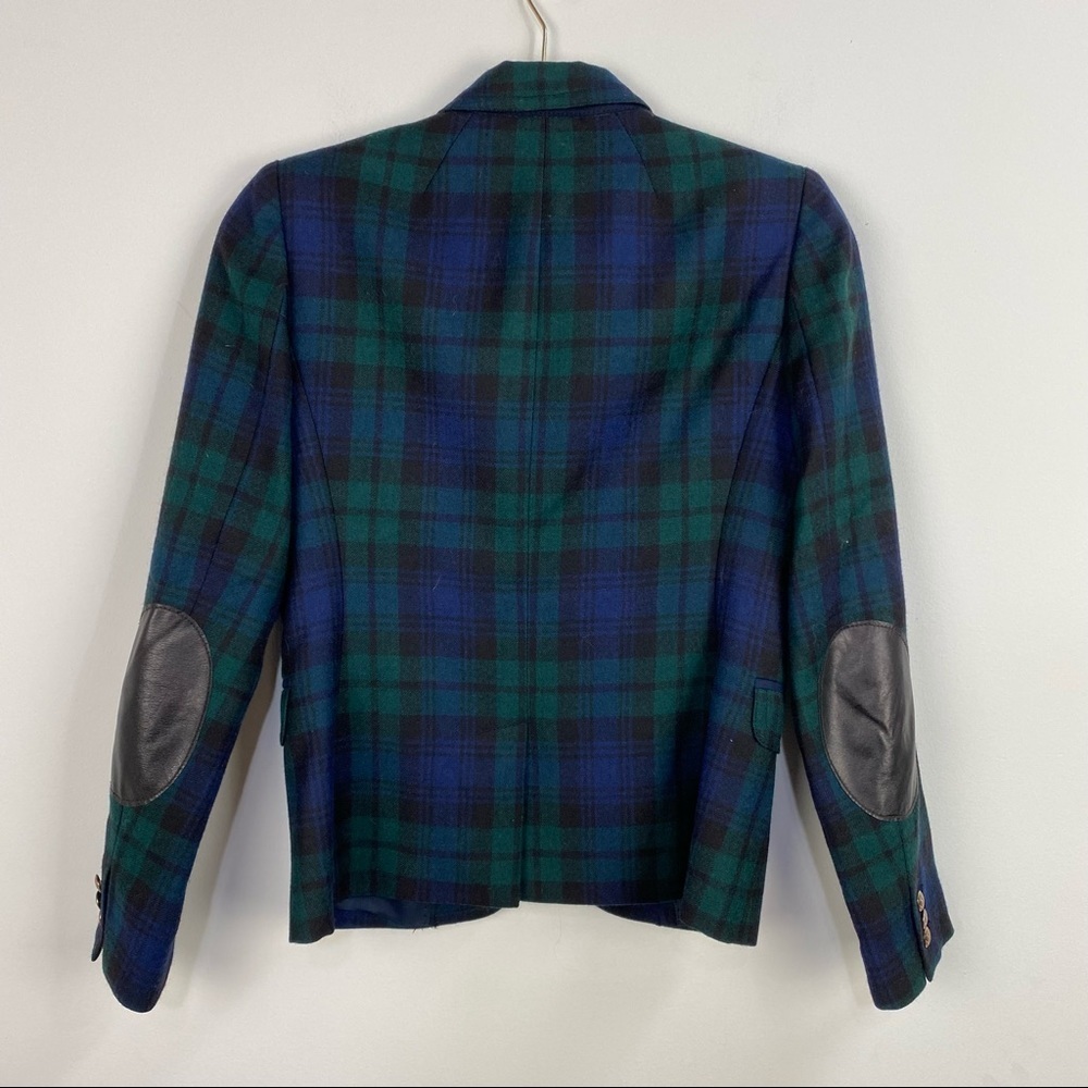 J. Crew Vintage Schoolboy Blackwatch Plaid Tartan 100% Wool Blazer Jacket - Picture 3 of 10